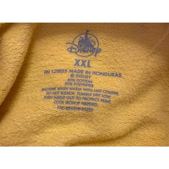 Walt Disney World Bright Yellow Retro Vibes Hoodie Hooded Sweatshirt XXL - Picture 2 of 6